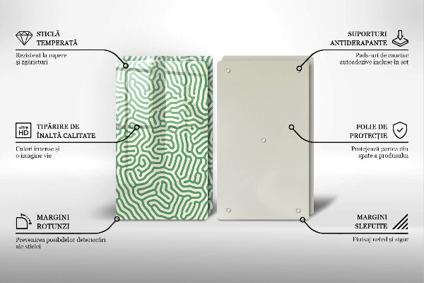 Cache plaque de cuisson Lignes abstraites