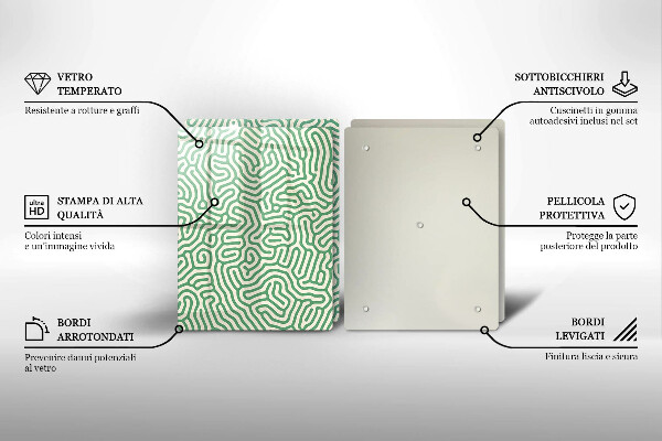Cache plaque de cuisson Lignes abstraites