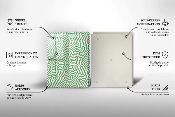 Cache plaque de cuisson Lignes abstraites