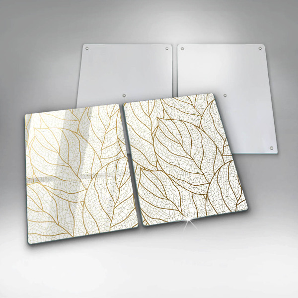 Cache plaque de cuisson Modèle de feuilles de dessin au trait
