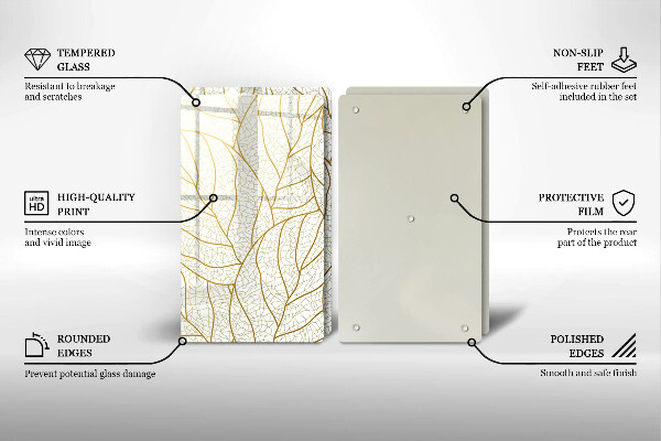 Cache plaque de cuisson Modèle de feuilles de dessin au trait