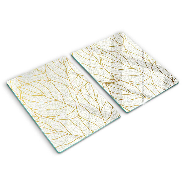 Cache plaque de cuisson Modèle de feuilles de dessin au trait