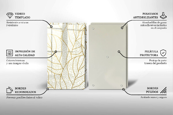 Cache plaque de cuisson Modèle de feuilles de dessin au trait