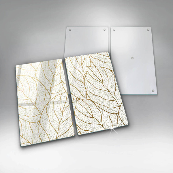 Cache plaque de cuisson Modèle de feuilles de dessin au trait