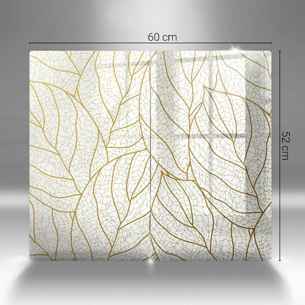 Cache plaque de cuisson Modèle de feuilles de dessin au trait