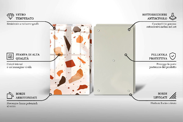 Protection plaque induction Grès décoratif