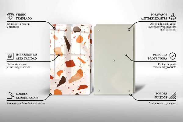 Protection plaque induction Grès décoratif