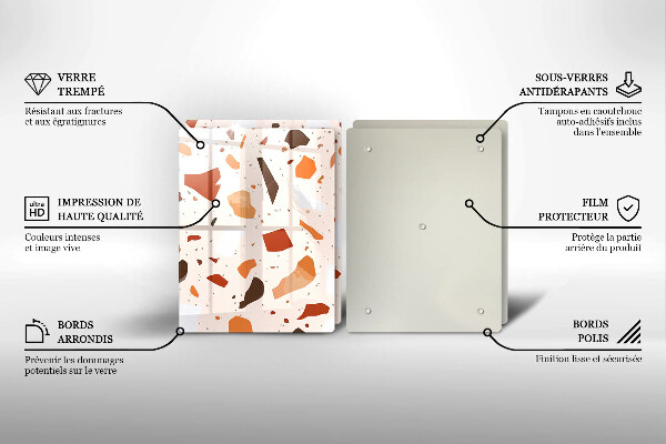 Protection plaque induction Grès décoratif