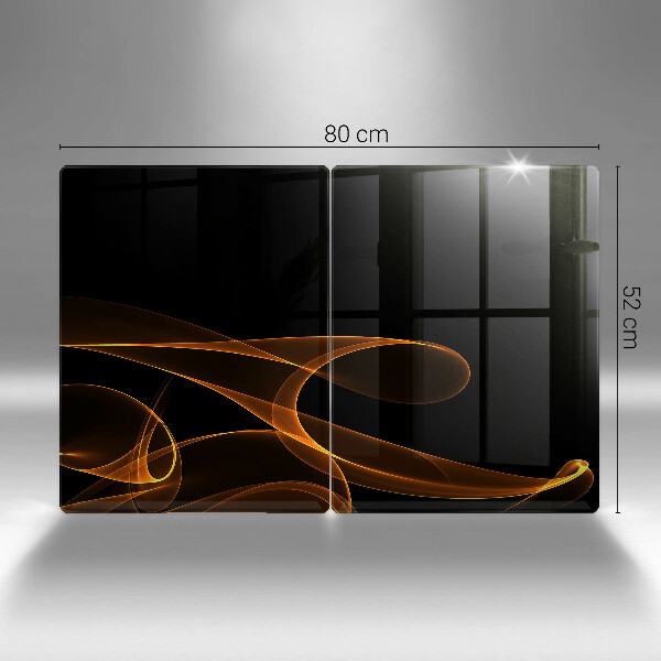 Cache plaque de cuisson Lignes abstraites