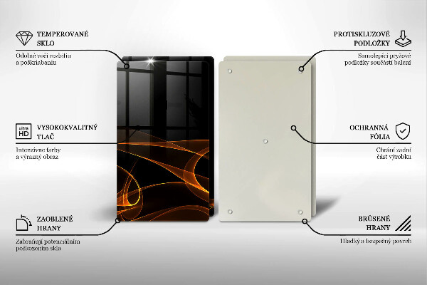 Cache plaque de cuisson Lignes abstraites