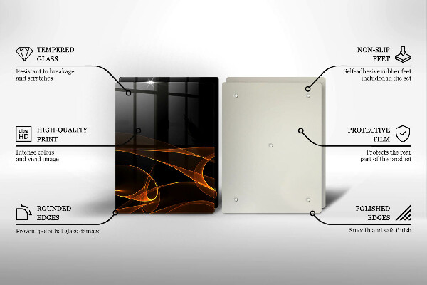 Cache plaque de cuisson Lignes abstraites