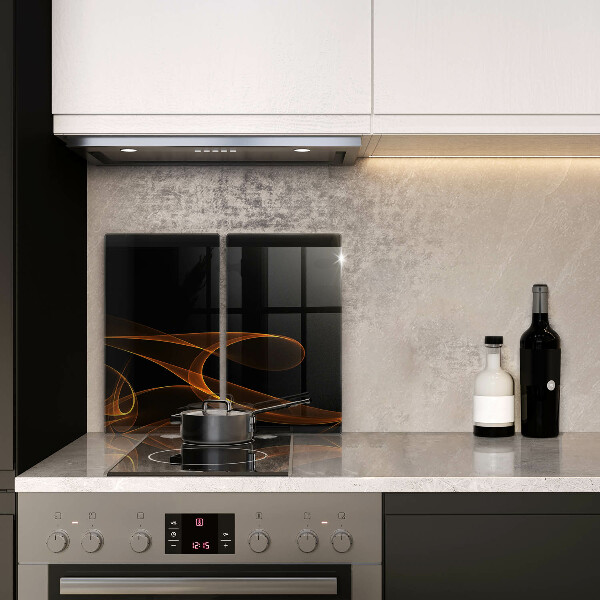 Cache plaque de cuisson Lignes abstraites