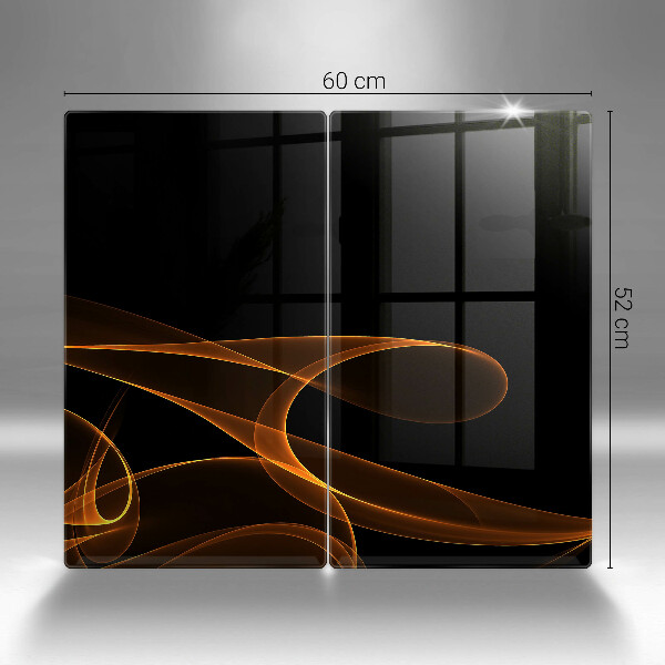 Cache plaque de cuisson Lignes abstraites