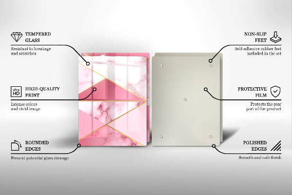 Cache plaque de cuisson Marbre géométrique