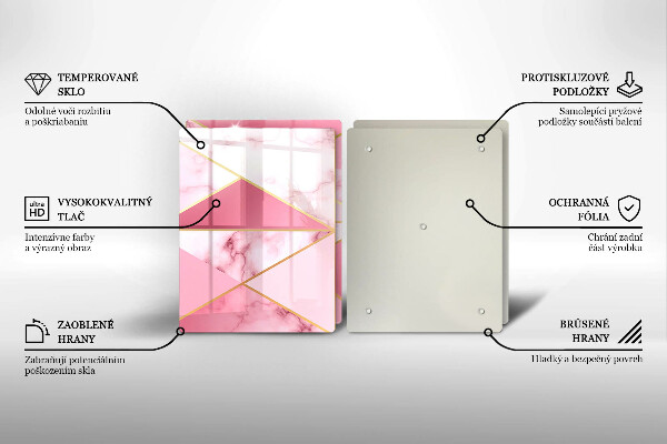 Cache plaque de cuisson Marbre géométrique