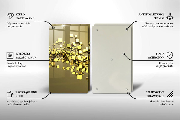 Cache plaque de cuisson Géométrie 3D abstraite