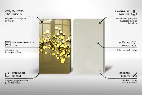 Cache plaque de cuisson Géométrie 3D abstraite