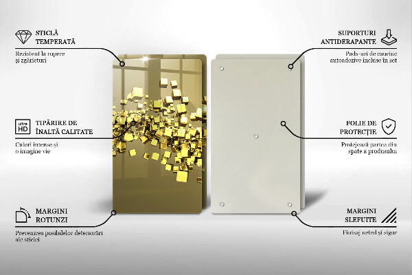 Cache plaque de cuisson Géométrie 3D abstraite