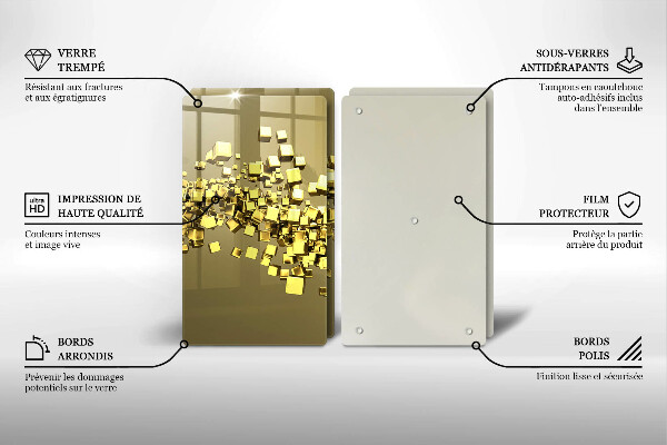 Cache plaque de cuisson Géométrie 3D abstraite