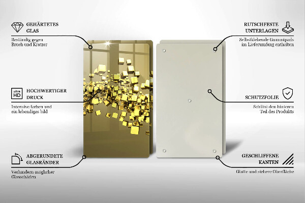 Cache plaque de cuisson Géométrie 3D abstraite