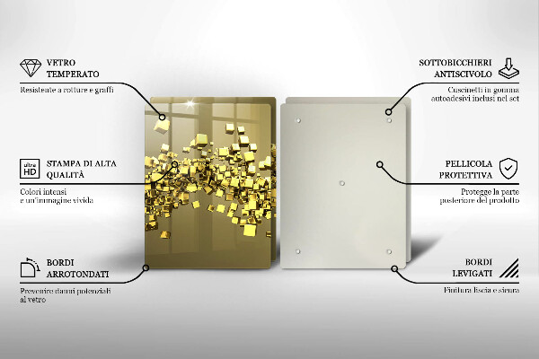 Cache plaque de cuisson Géométrie 3D abstraite
