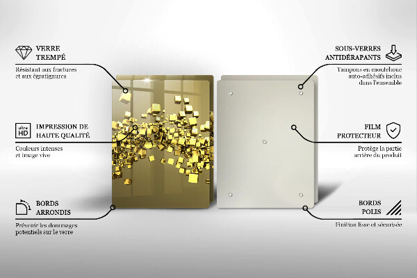 Cache plaque de cuisson Géométrie 3D abstraite
