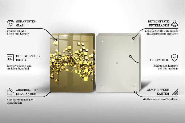 Cache plaque de cuisson Géométrie 3D abstraite