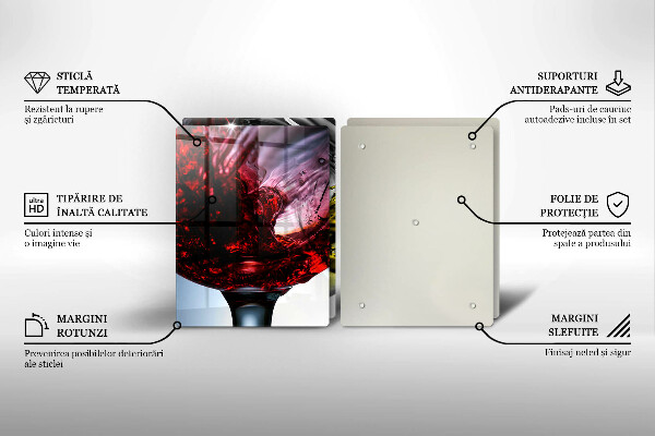 Cache plaque de cuisson Verres de vin