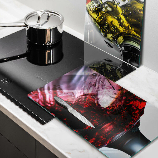 Cache plaque de cuisson Verres de vin