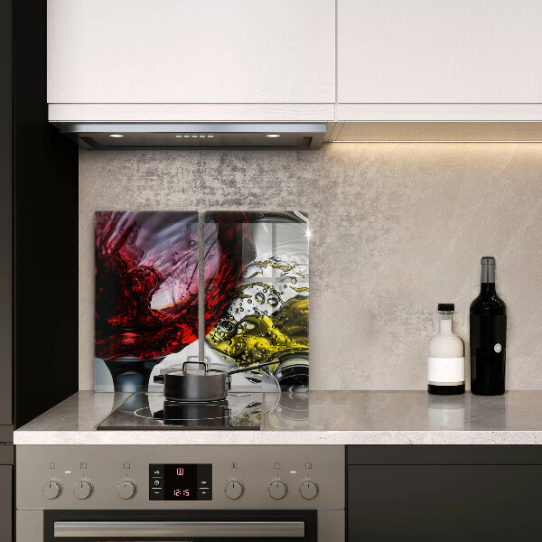 Cache plaque de cuisson Verres de vin