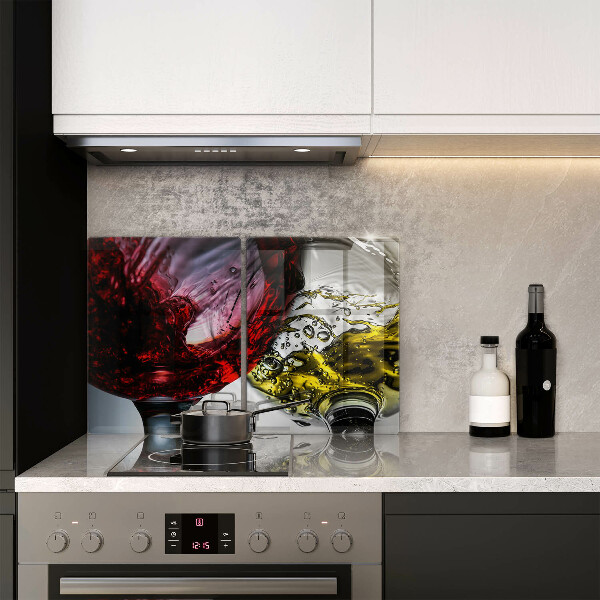 Cache plaque de cuisson Verres de vin