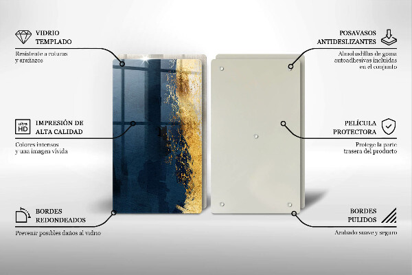 Cache plaque de cuisson Abstraction de l'or