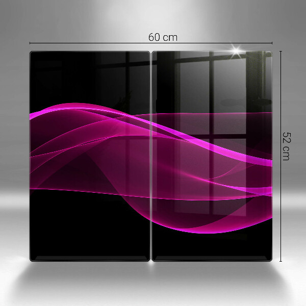 Cache plaque de cuisson Abstraction rose