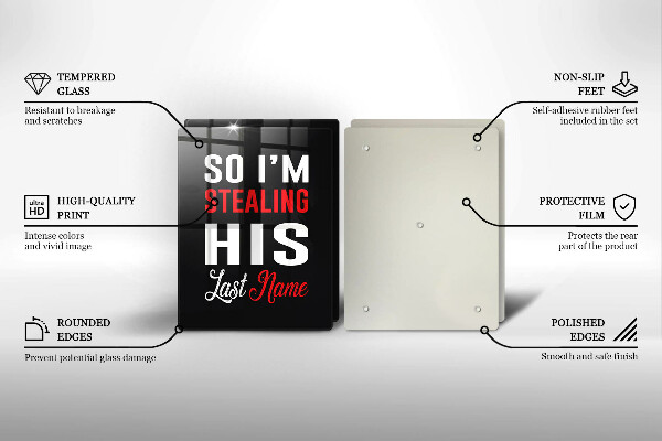 Cache plaque de cuisson Inscription phrase motif