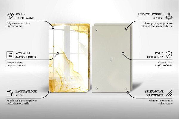 Cache plaque de cuisson Abstraction dorée