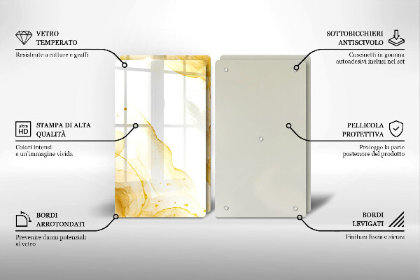 Cache plaque de cuisson Abstraction dorée