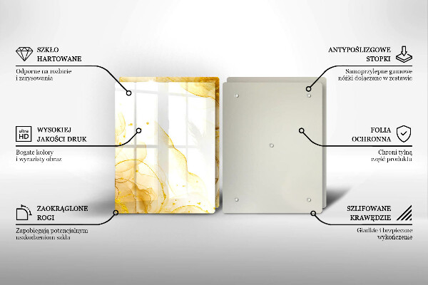 Cache plaque de cuisson Abstraction dorée