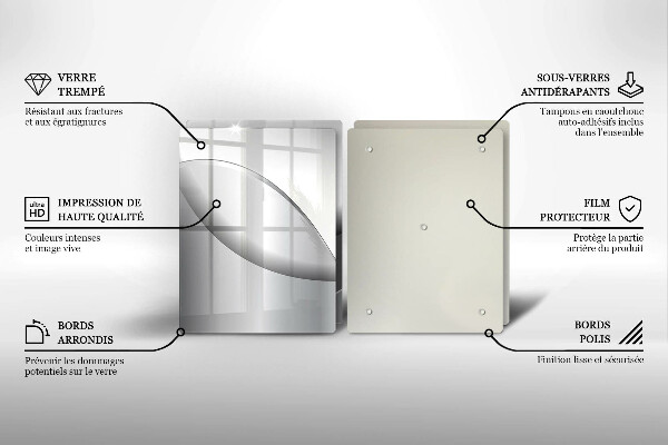 Cache plaque de cuisson Conception de lignes abstraites
