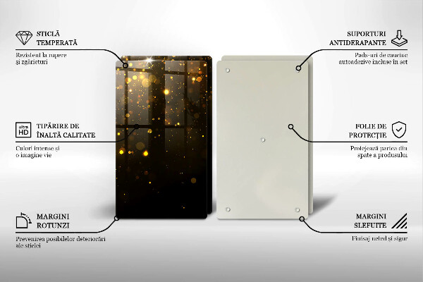 Cache plaque de cuisson Paillettes d'or