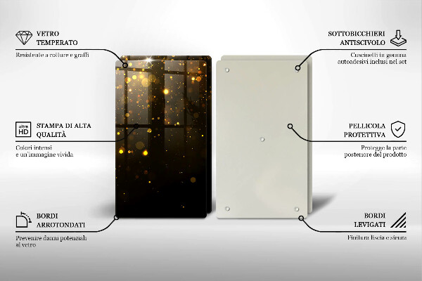 Cache plaque de cuisson Paillettes d'or