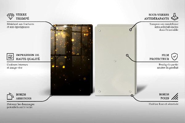 Cache plaque de cuisson Paillettes d'or