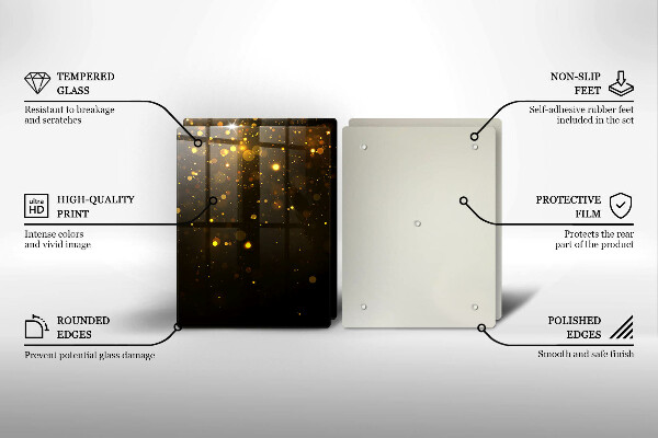 Cache plaque de cuisson Paillettes d'or