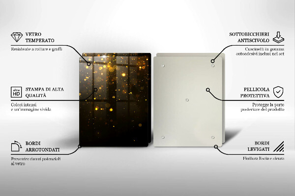 Cache plaque de cuisson Paillettes d'or