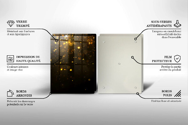 Cache plaque de cuisson Paillettes d'or