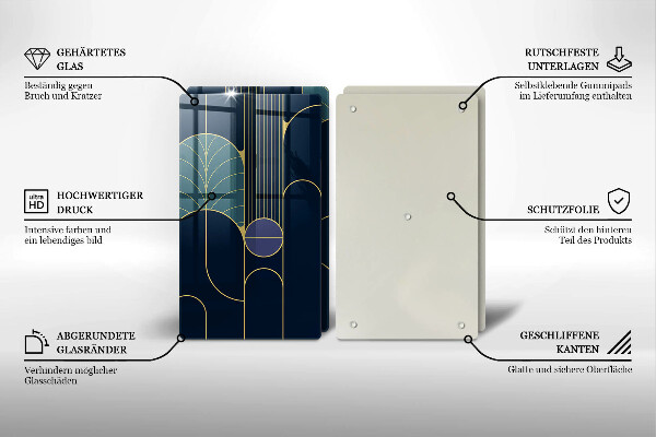 Cache plaque de cuisson Thème abstrait