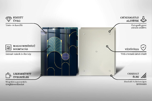 Cache plaque de cuisson Thème abstrait