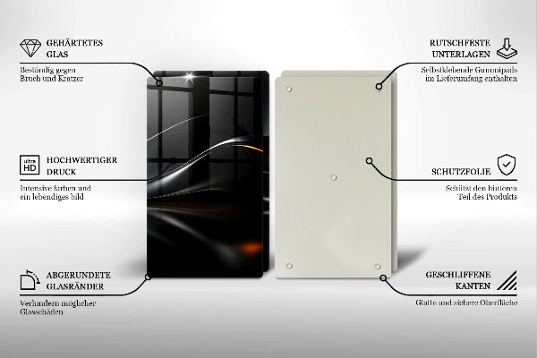Cache plaque de cuisson Conception 3D abstraite