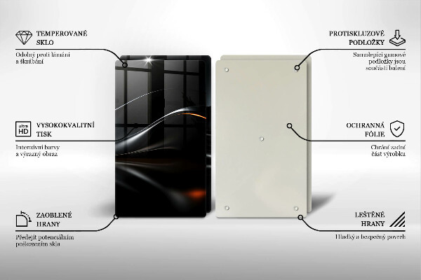 Cache plaque de cuisson Conception 3D abstraite