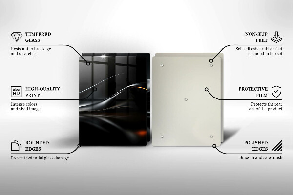 Cache plaque de cuisson Conception 3D abstraite