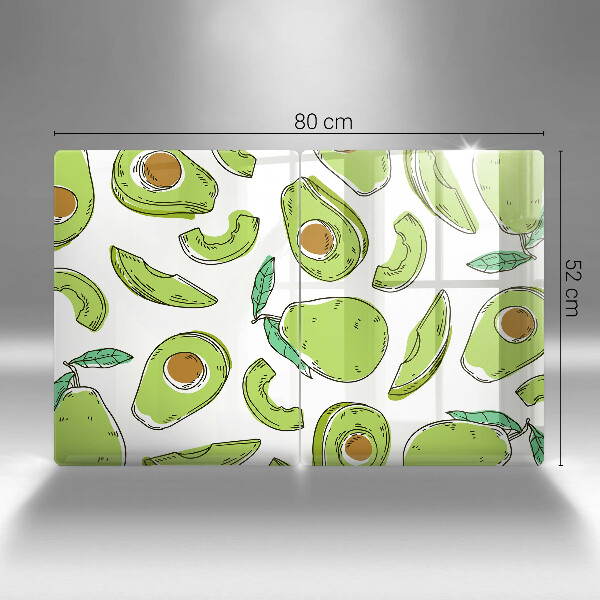 Cache plaque de cuisson Avocat et poire